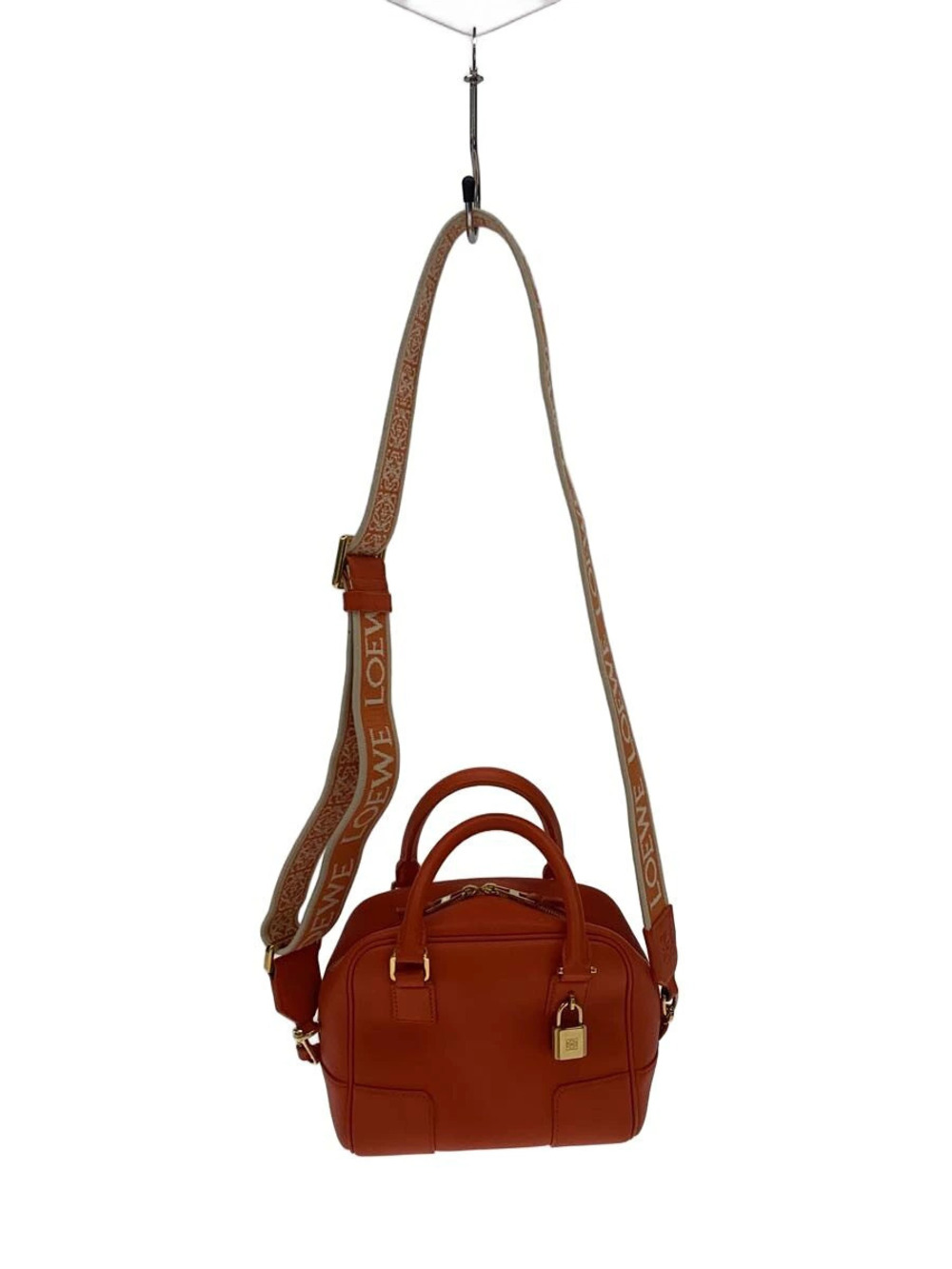 Loewe Amazona Leather Shoulder Bag Orange